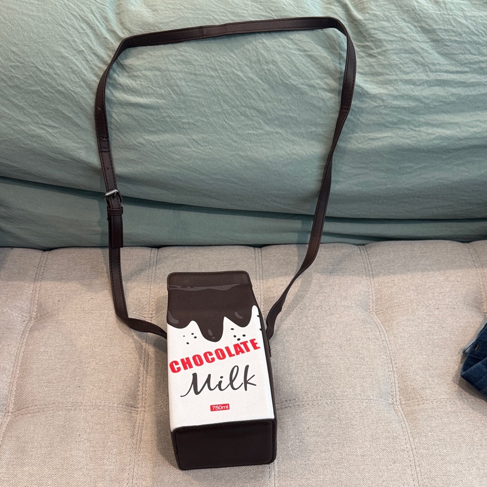 Chocolate Milk Carton Mini Bag